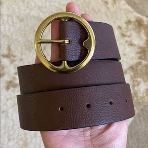 Dark brown leather belt from Express